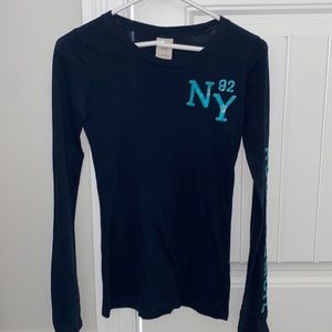 Black and blue long sleeve shirt